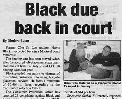 Harris Black due back in court